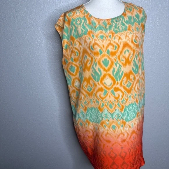 Beth‎ Bowley size 10 Orange & green dress - Picture 7 of 9